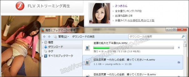 綺麗な若奥さまのダウンロード速度を検証しました。